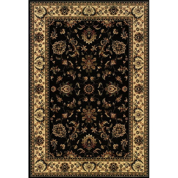 Oriental Weavers Ariana Area Rug 311K3 Black Global Vines 6' 7" x 9' 6" Rectangle