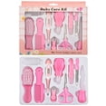 thumbnail image 5 of 11 in 1 Newborn Nursery Care Set Baby Grooming Kit Baby Nail Clipper Brush Comb Earpick Nose Clean Tool Bath Temperate Tool, for Newborn Infant Girls Boys, Pink, 5 of 5