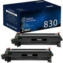TN830 TN830XL Toner Cartridge Compatible for Brother TN830 TN-830 HL-L2460DW DCP-L2640DW  HL-L2405W MFC-L2820DW HL-L2400D Printer Ink Black 2-Pack