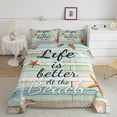 thumbnail image 2 of Manfei Lake House Bedding Sets Twin with Comforter, Beach Seashell Comforter Sets Twin Size, Lodge Cabin Reversible Down Comforter, Breathable Room Decor, 2 Pieces, 2 of 8