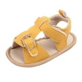 thumbnail image 3 of Icvfdpl Baby Boys Girls Sandals Infant Open Toe Solid Shoes First Walkers Shoes Summer Flat Seaside Breathable 0 Months-6 Months, 3 of 6