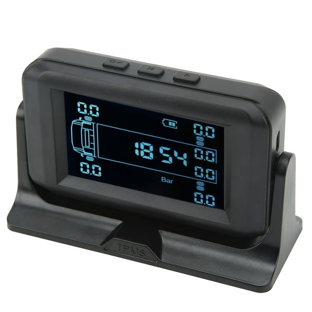 Monitor de presión de neumáticos para camiones, sistema de monitoreo de presión de neumáticos TPMS inalámbrico para 6 ruedas, diseño elevado
