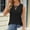 Black, variant on CLOISE Womens Tank Tops Loose Black Summer V Neck Loose Casual T Shirts Fashion Sleeveless Solid Hollow Breathable Soft Tunic Blouse XL