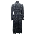 thumbnail image 4 of IROINNID Deals Semi Formal Dress for Women Long Sleeve A-Line Dress V-neck Bandage High Waist Shirt Dress,Black, 4 of 6