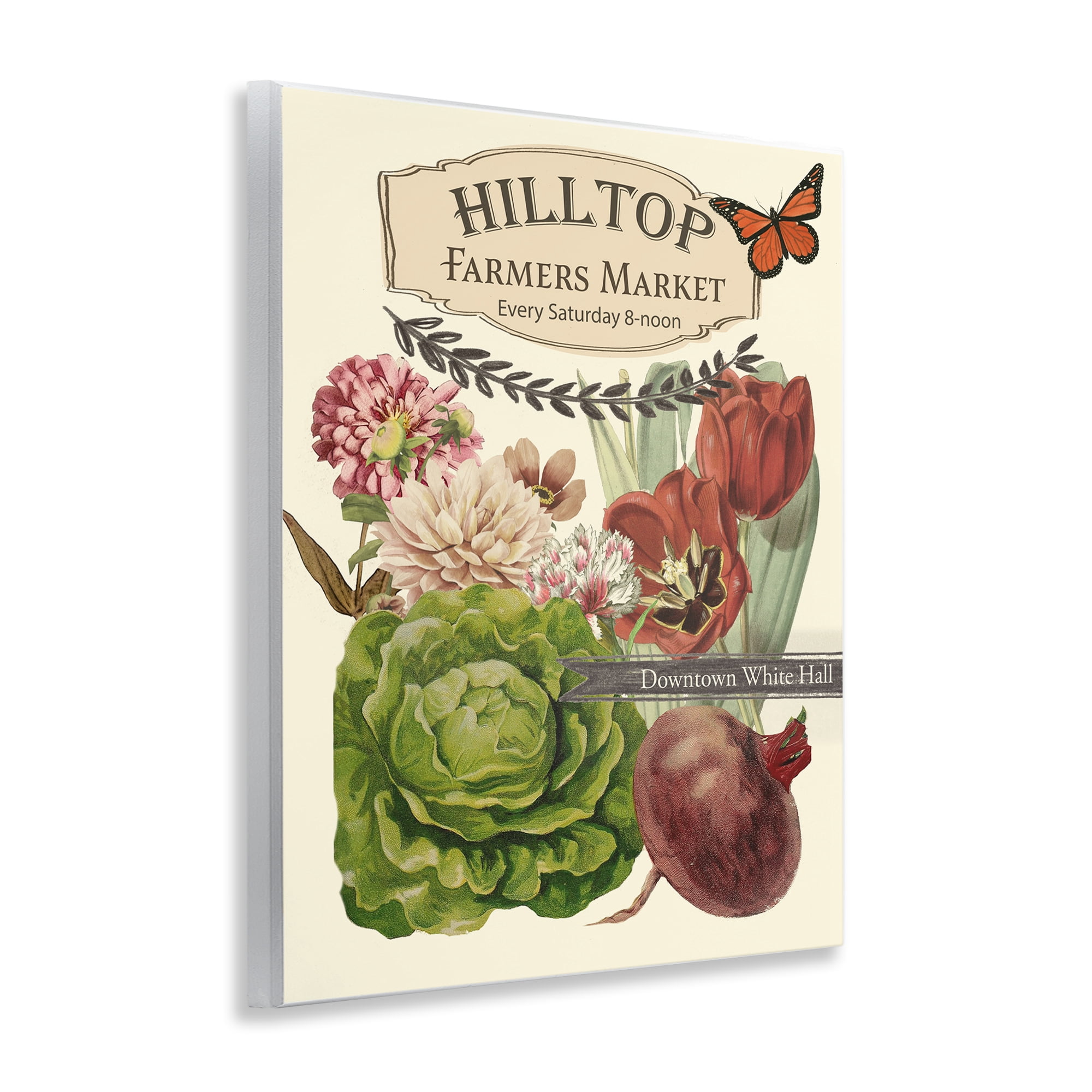 Stupell Industries Rustic Farmers Market Goods Plants & Flowers Painting Unframed Art Print Wall Art, 11 x 14