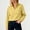 Yellow, variant on IUYRTFE Women Half Zip Pullover Windbreaker Jacket Long Sleeve Stand Collar Drawstring Hem Casual Top