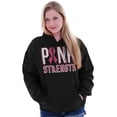 thumbnail image 4 of Pink Strength Breast Cancer Awareness Hoodie Sweatshirt Women Brisco Brands S, 4 of 6