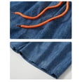 thumbnail image 5 of Mifsaly Mens Washed Denim Look Shorts 5 inch Drawstring Elastic Waist Lounge Shorts Lightweight Baggy Casual Summer Clothes Light Blue,M, 5 of 5