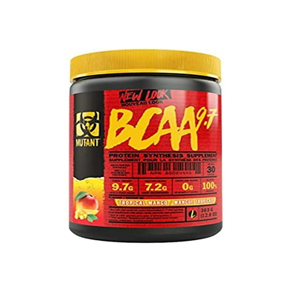 Mutant BCAA 9.7 – Supplement BCAA Powder with Micronized Amino Acid and Electrolyte Support - Tropical Mango - 348 g