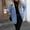 Blue, variant on Women's Casual Fashion Long-sleeved Solid Color Loose Fleece-lined Denim Jacket Blue L