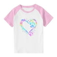 thumbnail image 4 of Sentuca Girls Graphic Tees, Valentines Day Short Sleeve Tees, Cute Soft Crewneck Shirts Size 7 Years, 4 of 8
