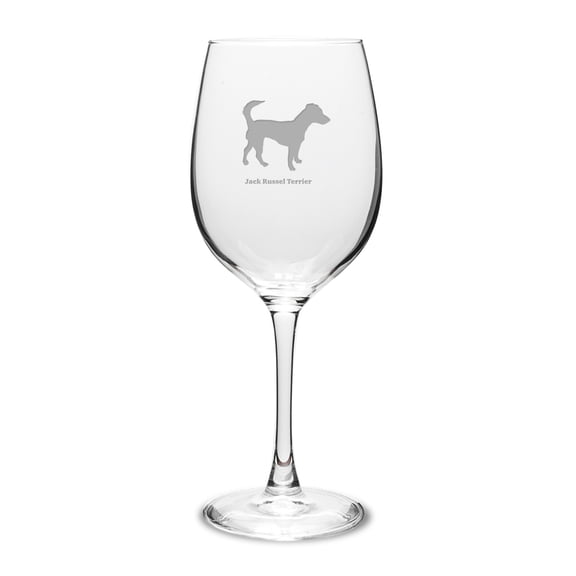 Jack Russel Terrier 16 oz Classic White Wine Glass