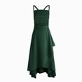 thumbnail image 4 of Girls Dresses Summer Spaghetti Strap Junior Bridesmaid Dresses Silk Satin Flower Girl for Teen Girls, 4 of 8