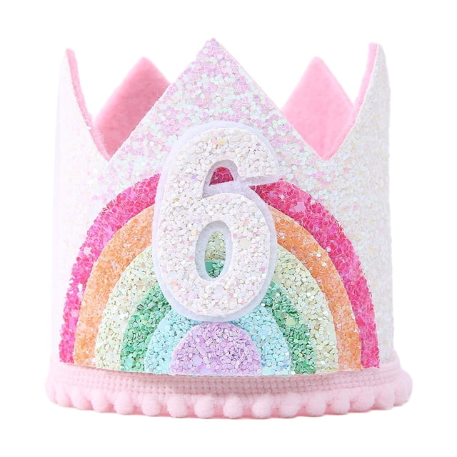 serony Children's Birthday Rainbow Headwear Crown