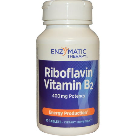 Enzymatic Therapy  Riboflavin Vitamin B2  Energy Production  400 mg  30