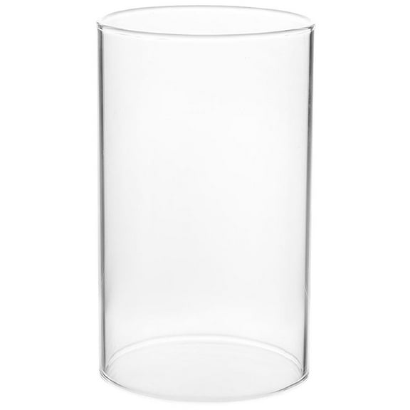 Clear Glass Candle Holder Sleeve 5.9 x 2.75 Inch Open Ended Chimney Tube Transparent Candle Shade for Home and Party Decor