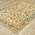 thumbnail image 4 of HomeRoots 509070 6 x 9 ft. Beige Gold & Teal Oriental Power Loom Stain Resistant Rectangle Area Rug, 4 of 5