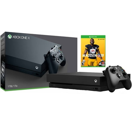 Microsoft Xbox One X 1TB Console (Black) with 2019 Madden NFL For Xbox One