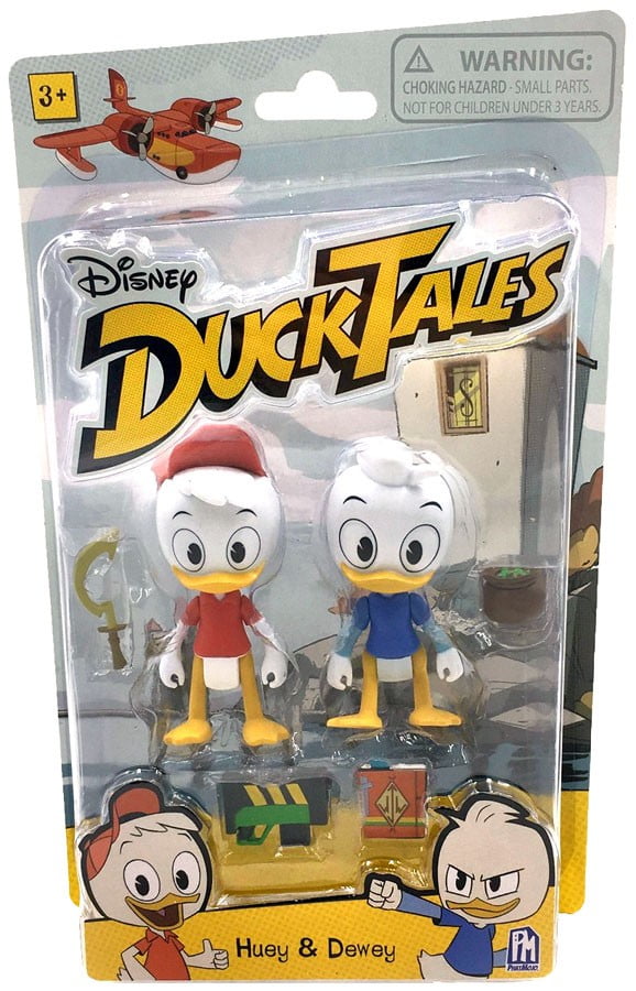 Nephew dewey Dewey Duck Slingshot Behind Back PVC Figure Topper Disney toy set 