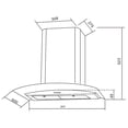 thumbnail image 2 of Campana extractora De Pared Negra 90CM Cristal Curva Eb tecnica EB-392, 2 of 4