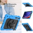 thumbnail image 3 of ELEHOLD Rugged Hybrid Case for Samsung Galaxy Tab S9 11.0" 2023 Three-Layer Protection with Built-in Screen Protector 360° Rotating Kickstand Handstrap Shoulder Strap Shockproof Case,Lightblue, 3 of 10