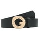 thumbnail image 2 of Cinturón elegante de material cuero PU para mujer, cinturón con hebilla de aleación, cinturones anchos ajustables para mujeres, pantalones , camisetas, Negro Salvador Cinturones de mujer, 2 of 9