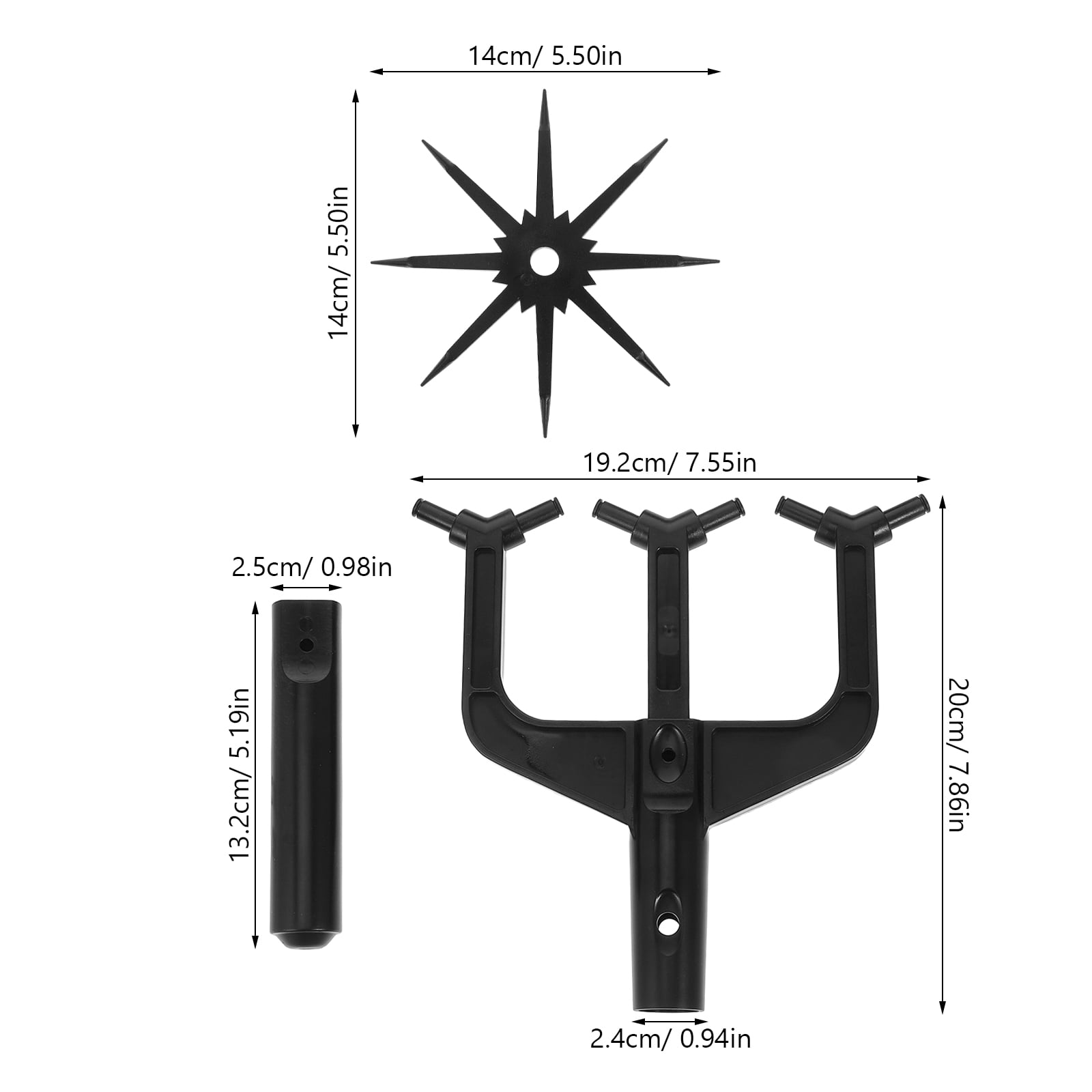 Soimiss 1Set Lightweight Manual Plastic Soil Cultivator for Garden Soil Turning and Mixing