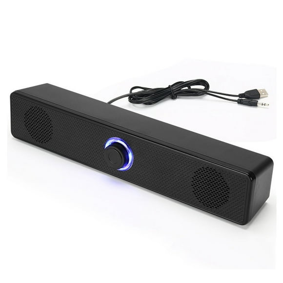 Soundbar Computer Speakers Wired USB Desktop Soundbar HiFi Clear Sound Volume Knob Mini Speaker For PC Laptop Tablet For PS5