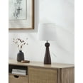 thumbnail image 6 of Livabliss Jatoba Modern Accent Table Lamp, 19-inch, Dark Brown with Beige Shade, 6 of 6