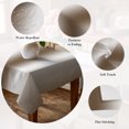 thumbnail image 5 of Brown White Ombre Table Cloth Waterproof Tablecloths, Abstract Art Modern Brown Gradient Tablecloth Dining Table Cover for Kitchen Party Tabletop Outdoor, Rectangle Tablecloth 60x120 Inch, 5 of 9
