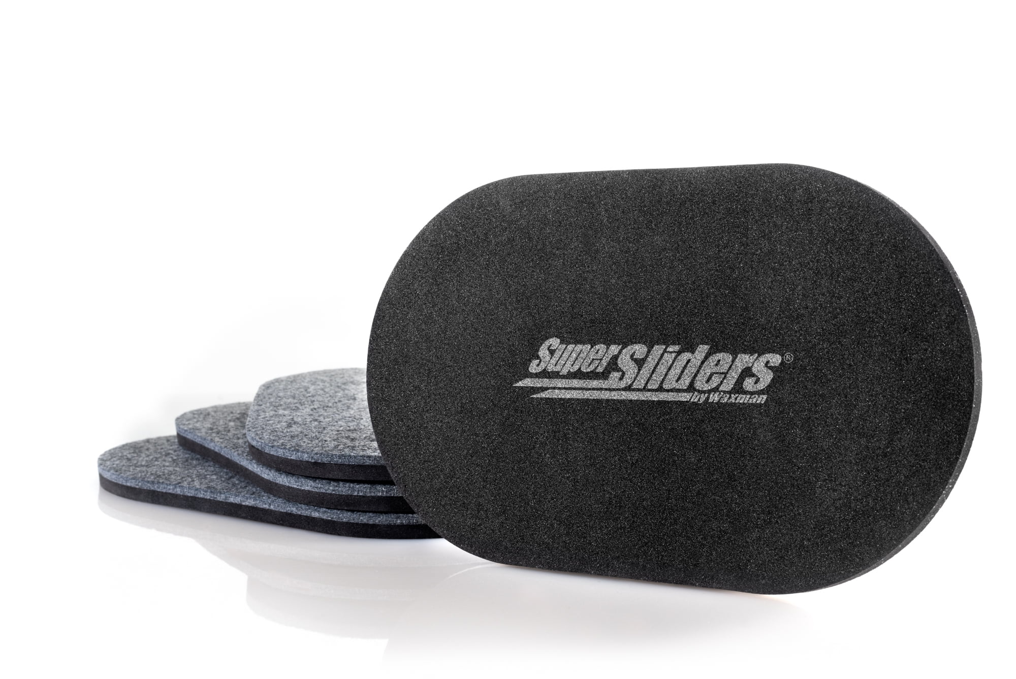 Super Sliders 5 3/4"x 9 1/2" Reusable Furniture Sliders, Wood, Gray (4