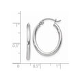 thumbnail image 4 of 14K White Gold Earring Hoop Women'S 24 mm 2 Polished 2Mm Oval Tube Earrings, 4 of 4
