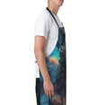 thumbnail image 6 of Zufioo Starry Sky Moon Wolf Leader Print Adult Waterproof Apron, Cooking Apron, Flower Arranging and Painting Apron-Adjustable Straps, with Pockets, Kitchen Supplies-One Size, 6 of 9