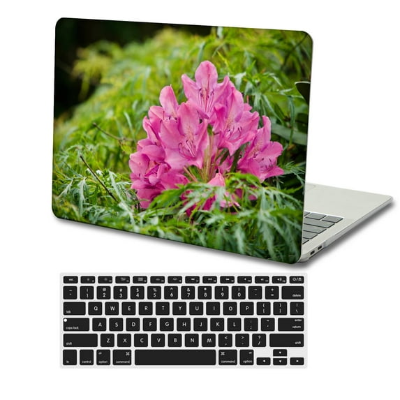 KSK KAISHEK Hard Shell Case Cover Compatible with MacBook Pro 15 inchs with Retina Display No Touch No CD-ROM, No USB-C + Black Keyboard Cover Model: A1398 Flower 0841