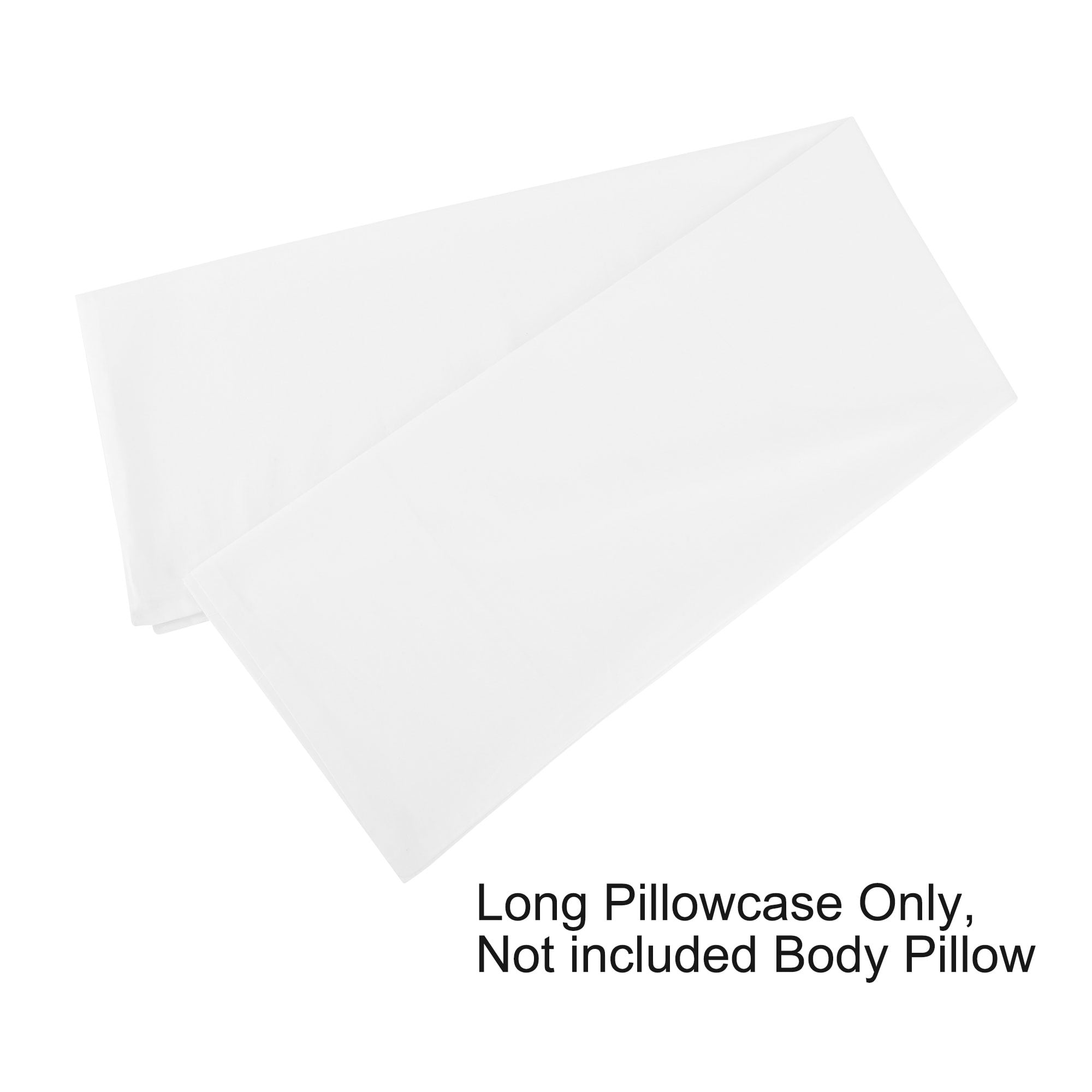 3 Pack Breathable Egyptian Cotton Body Pillow Covers, 20" x 60", White