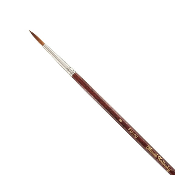 Creative Mark Mimik Kolinsky Watercolor Brush - # 8 Round - Long Handle Synthetic Paint Brush - Handmade in Germany - Synthetic Sable Paint Brushes for Professional Artists - Animal-Friendly