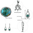 thumbnail image 3 of Vakki Celtic Knot Turquoise Earrings for Women, Vintage 925 Sterling Silver Dangle Earrings Leverback Earrings with Heart Knot Design, 3 of 5