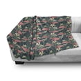 thumbnail image 3 of Flamingo Soft Flannel Fleece Blanket, Hawaiian Exotic Nature and Wildlife Theme with Birds Flowers and Leaves Rainforest, Cozy Plush for Indoor and Outdoor Use, 70" x 90", Multicolor, by Ambesonne, 3 of 6