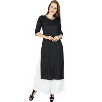 Bimba Women Summer Rayon Kurta Kurti 3/4 Sleeve Formal Tunic- Custom Clothing