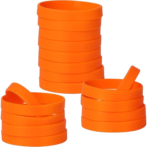 50 pcs Silicone Elastic Wristbands. Customizable Blank Rubber Bracelet Wholesale Bulk Bracelets