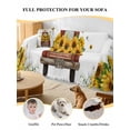thumbnail image 4 of Sunflower Truck Couch Cover, Yellow Flowers Summer Botanical Watercolor Sofa Cover Blanket for 1 Seat Cushion, Sectional Sofa Slipcover Furniture Protector for Living Room Bedroom 71''x91'', 4 of 9