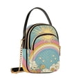 thumbnail image 7 of FORMRS Crossbody Bag for Women Quilted Travel Shoulder Cell Phone Purse with Chain Strap Handbag, Retro Beige Rainbow, 7 of 7
