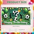 thumbnail image 2 of Soccer-themed Soccer Birthday Banner Number 7 7th Birthday Display Kids' Silhouettes Green Balloons Football Party Backdrop for Kids' Birthday Party 7th Birthday Celebration Soccer Themed Event, 2 of 9