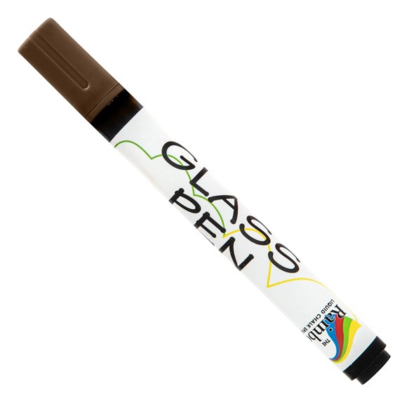 Marqueur de Fenêtre en Stylo pour Verre : Marqueurs à Craie Liquide pour Verre, Marqueur de Voiture Ou Stylo Miroir avec Peinture Lavable - Fenêtres de Voiture, Miroir, Vitrines de Magasin, Défilé et Fête, Congé (Brun, Pointe Fine)