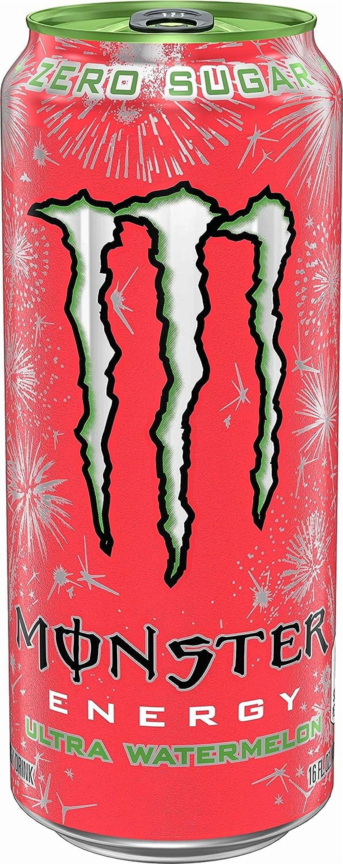 Monster Energy  Zero Ultra Variety  : Ultra Red, Ultra Rosa, Ultra Peachy Keen, Ultra Strawberry Dreams, Ultra Ruby Red, Ultra Watermelon 16 ounce. (Pack of 12) + Stinger Energy Chews (Assorted)