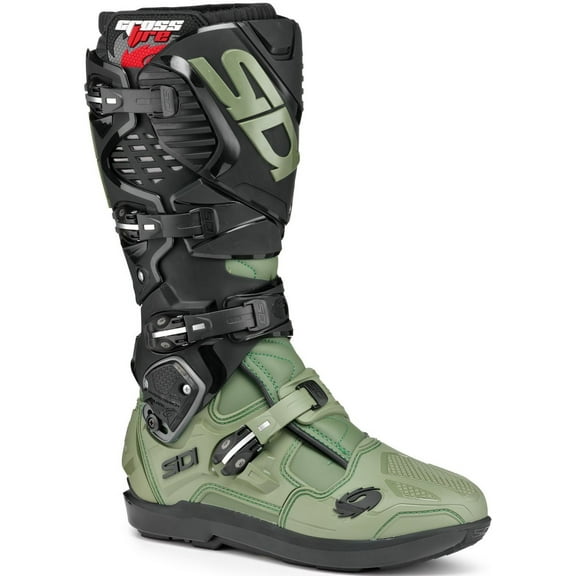 Sidi Crossfire 3 SRS Mens MX Offroad Boots Army/Black 46 EUR