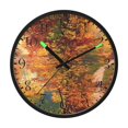 thumbnail image 2 of Voice Activated Clock with Glow Light 12 Inch Large Silent Wall Clock Battery Operated for Home Decor Orange Leaves, 2 of 8