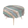 thumbnail image 4 of Tchckioa Vintage Wooden 60 Inch Round Tablecloth,Waterproof Oil-resistant Table Cloth Cover for Kitchen Dining, 4 of 6