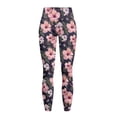 thumbnail image 5 of Renewold Pink Hibiscus Butterfly Womens Yoga Leggings with Pockets Workout Leggings Full Length High Waisted Running Pants Non See-Through Athletic Tights Printed Tights, XL, 5 of 8