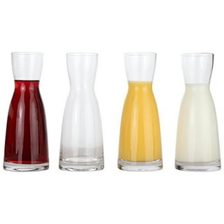 NUTRIUPS Mini Carafe Mini Individual Wine Carafe Single Serving Glass Wine Carafes Set Glass Mini Carafe Decanters Small Individual Wine Decanter